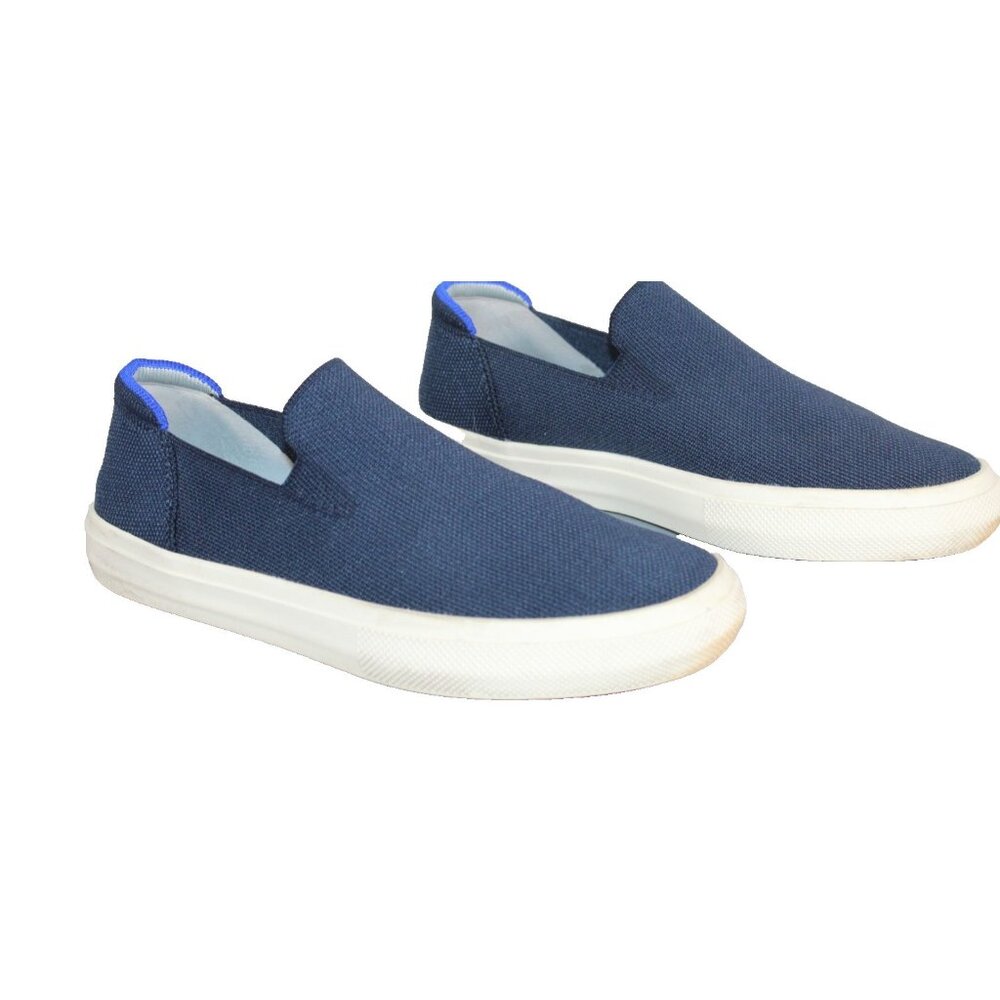 Rothys Shoes Womens Size 8 The Original Slip On Sneakers Navy Blue Comfort Flats